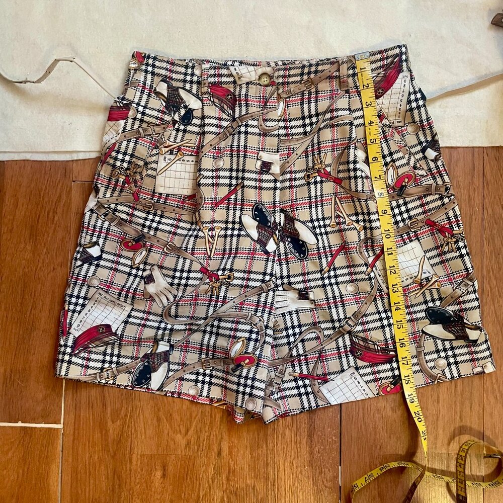 Vintage LL Sport high-waisted shorts with golf print and houndstooth plaid - Picture 7 of 7